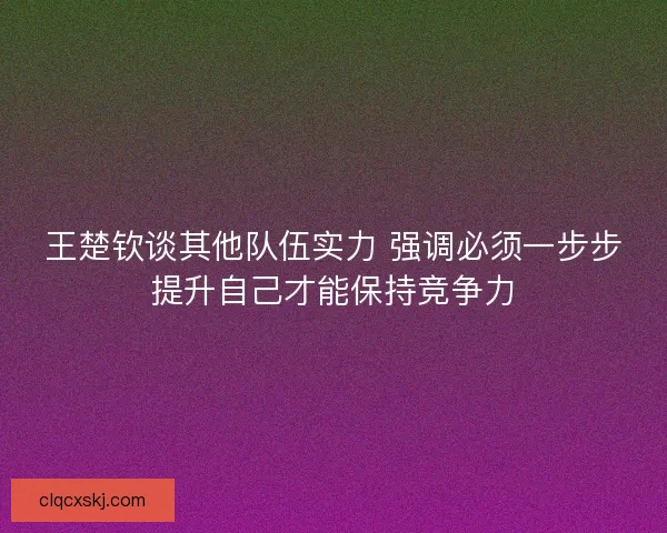 王楚钦谈其他队伍实力 强调必须一步步提升自己才能保持竞争力